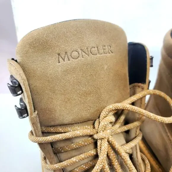 NWT$875 Moncler Men's Peka Leather Lace-Up Hiking Boots Sz 39 EU (US 6)